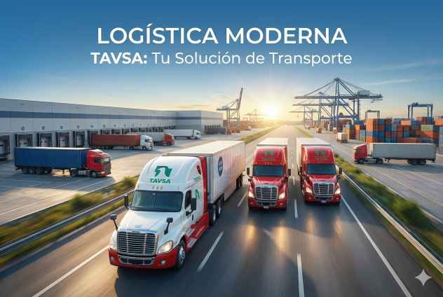 Almacén logístico industrial y camiones